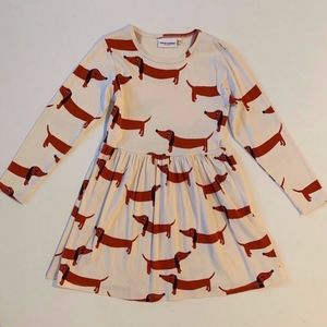 Mini Rodini DOG Dachshund Knit DRESS Sz 7-9 Yrs